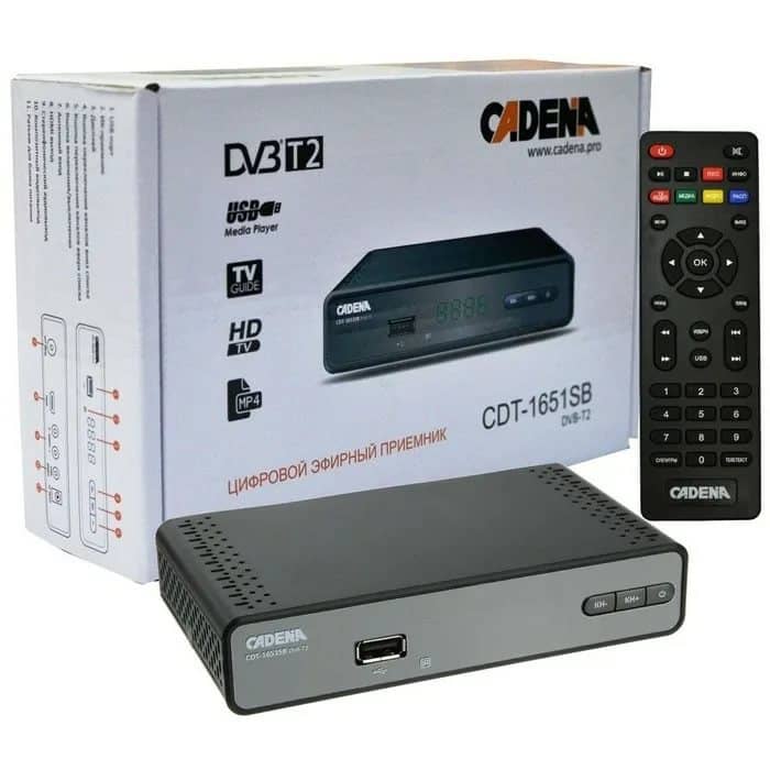 Приставка кадена. Cadena CDT-1651sb. ТВ приставка cadena CDT-1651sb. Cadena CDT-1651sb DVB-t2. Ресивер DVB-t2 cadena CDT-1651sb.